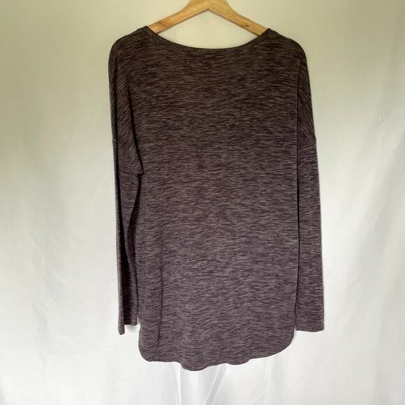 Rock & Republic purple heathered long sleeved sweater v-neck women's size L - Picture 7 of 7